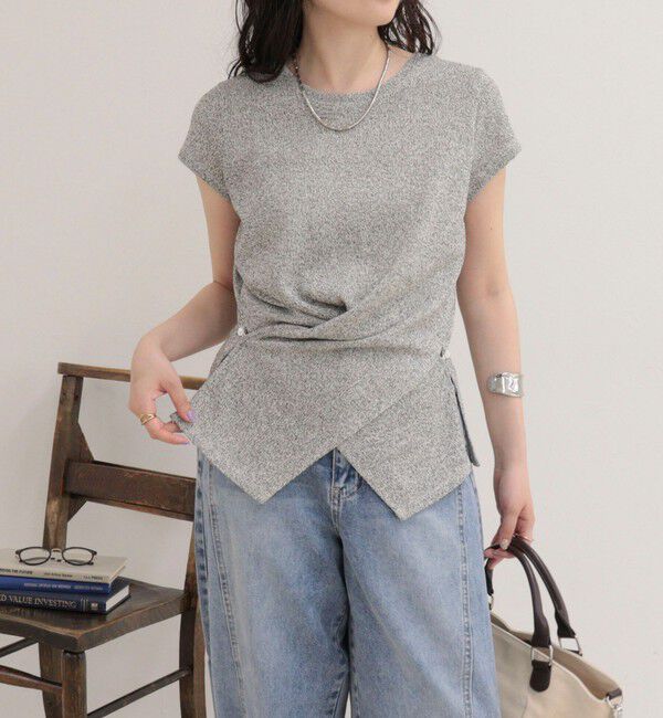 fredy emue「ニットソーカシュクールプルオーバー」|Tシャツ・カットソー|グレー