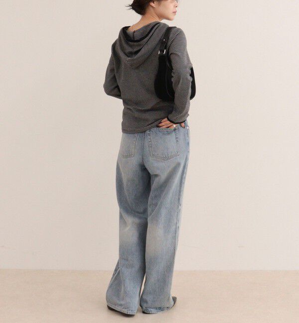fredy emue「ヘンリーネックボーダーフーディ」|Tシャツ・カットソー|