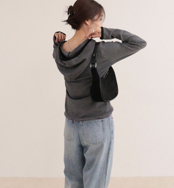 fredy emue「ヘンリーネックボーダーフーディ」|Tシャツ・カットソー|