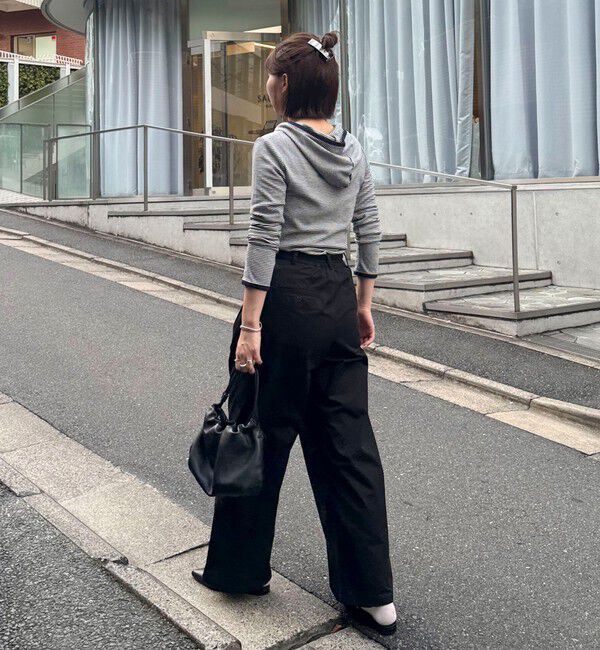 fredy emue「ヘンリーネックボーダーフーディ」|Tシャツ・カットソー|
