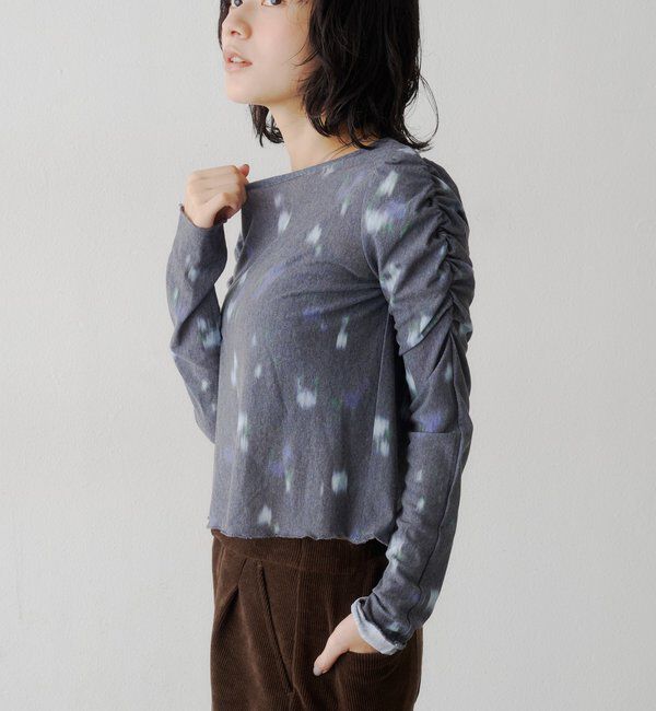  「【花柄&無地】ニュアンスブルームトップス」|Tシャツ・カットソー|