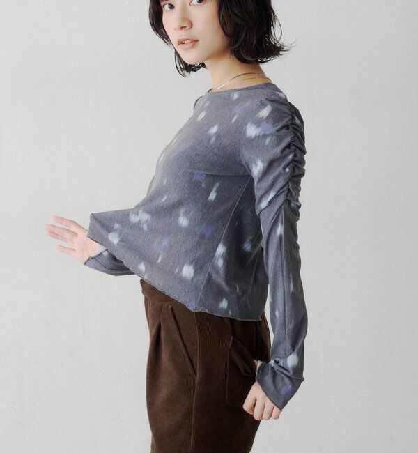  「【花柄&無地】ニュアンスブルームトップス」|Tシャツ・カットソー|
