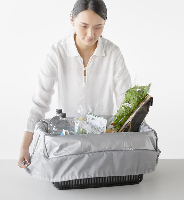 collex「山崎実業  【TOWER/タワー】洗える持ち帰り寿司・ピザが入るレジかごかばん」|食器・キッチングッズ|
