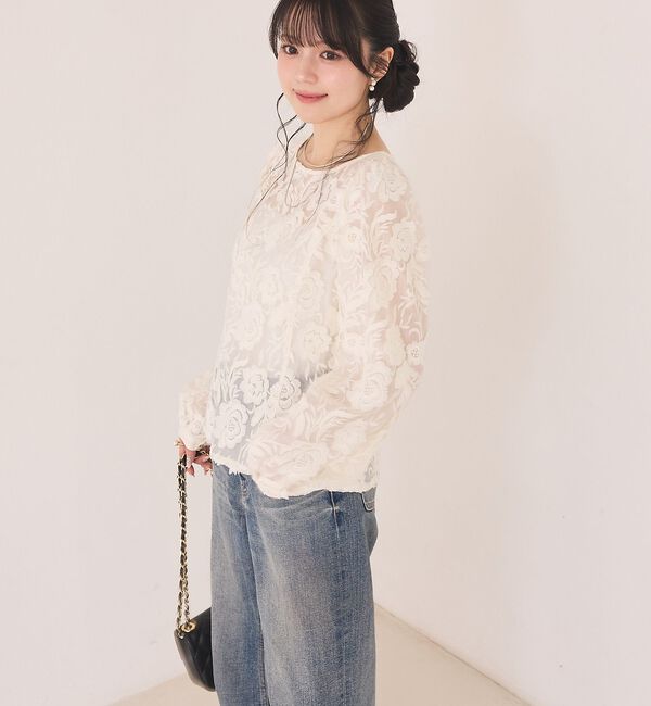 Rouge vif「【一部店舗限定】【北野百笑さんコラボ】レースブラウス」|シャツ・ブラウス|