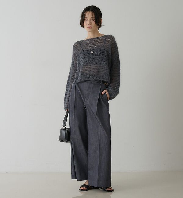 qualite「シアーモヘアプルオーバー」|ニット・セーター|