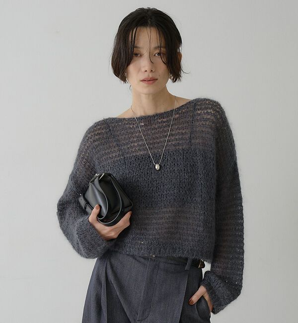 qualite「シアーモヘアプルオーバー」|ニット・セーター|