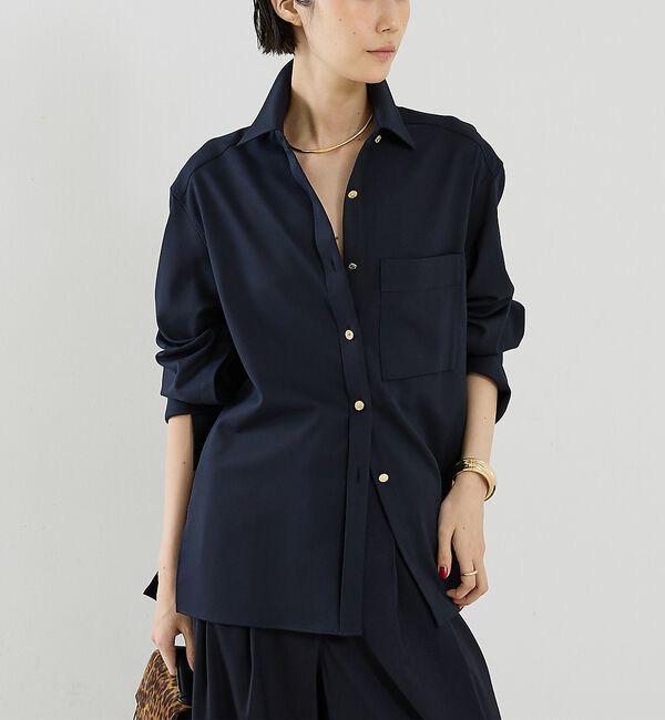 The Store by C' 「【COCUCA】オーバーシャツジャケット2」|シャツ・ブラウス|ネイビー