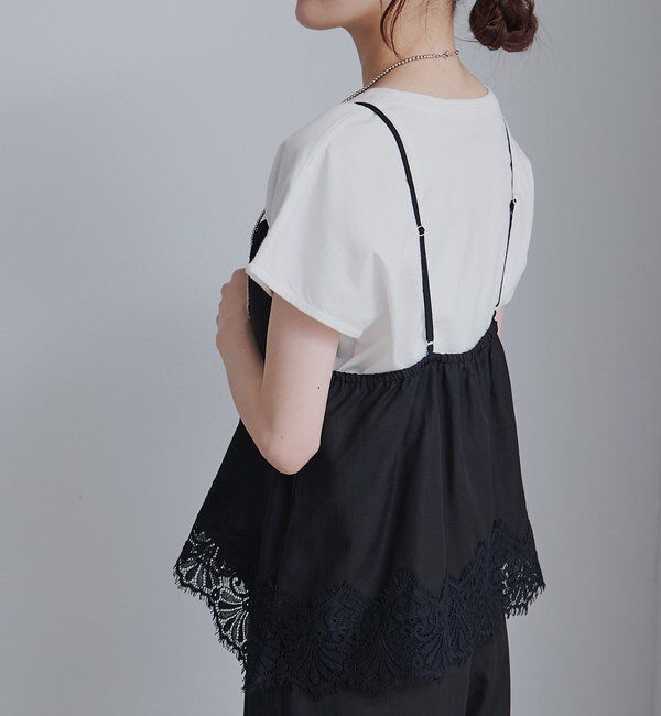  「【SET ITEM】レースヘムキャミソール+スラックスパンツセット」|その他|