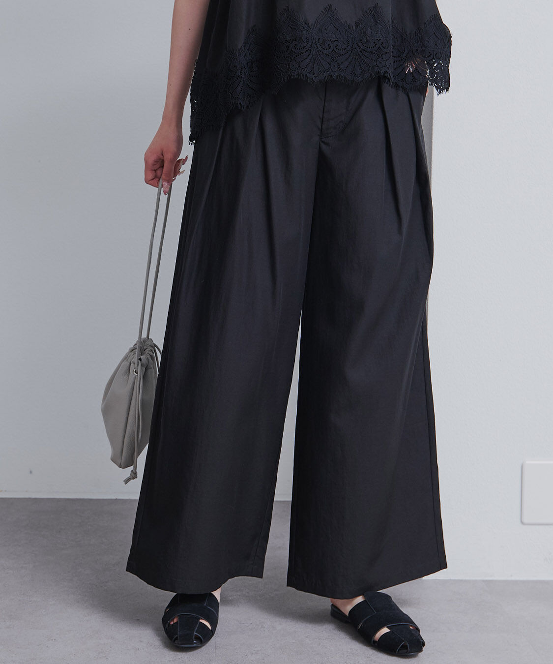  「【SET ITEM】レースヘムキャミソール+スラックスパンツセット」|その他|