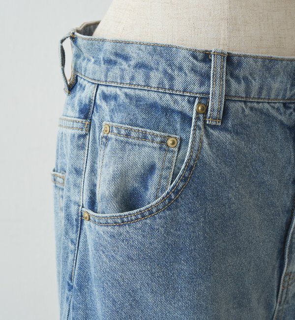  「バレルシルエットデニムパンツ」|デニム|