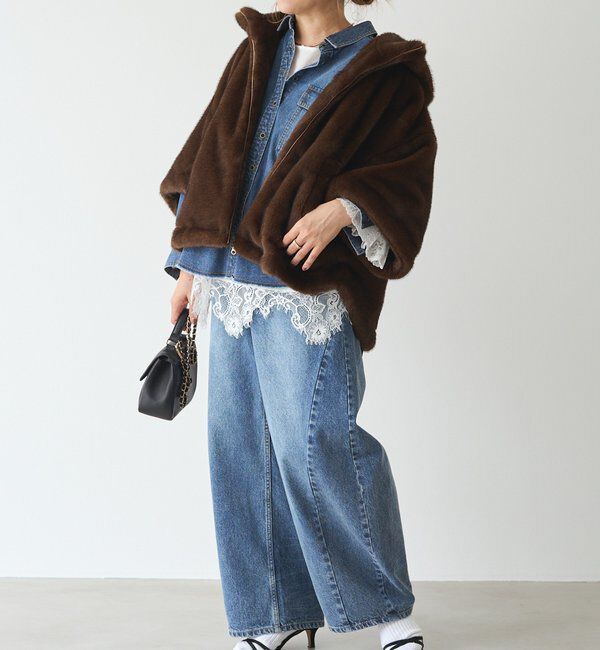  「バレルシルエットデニムパンツ」|デニム|