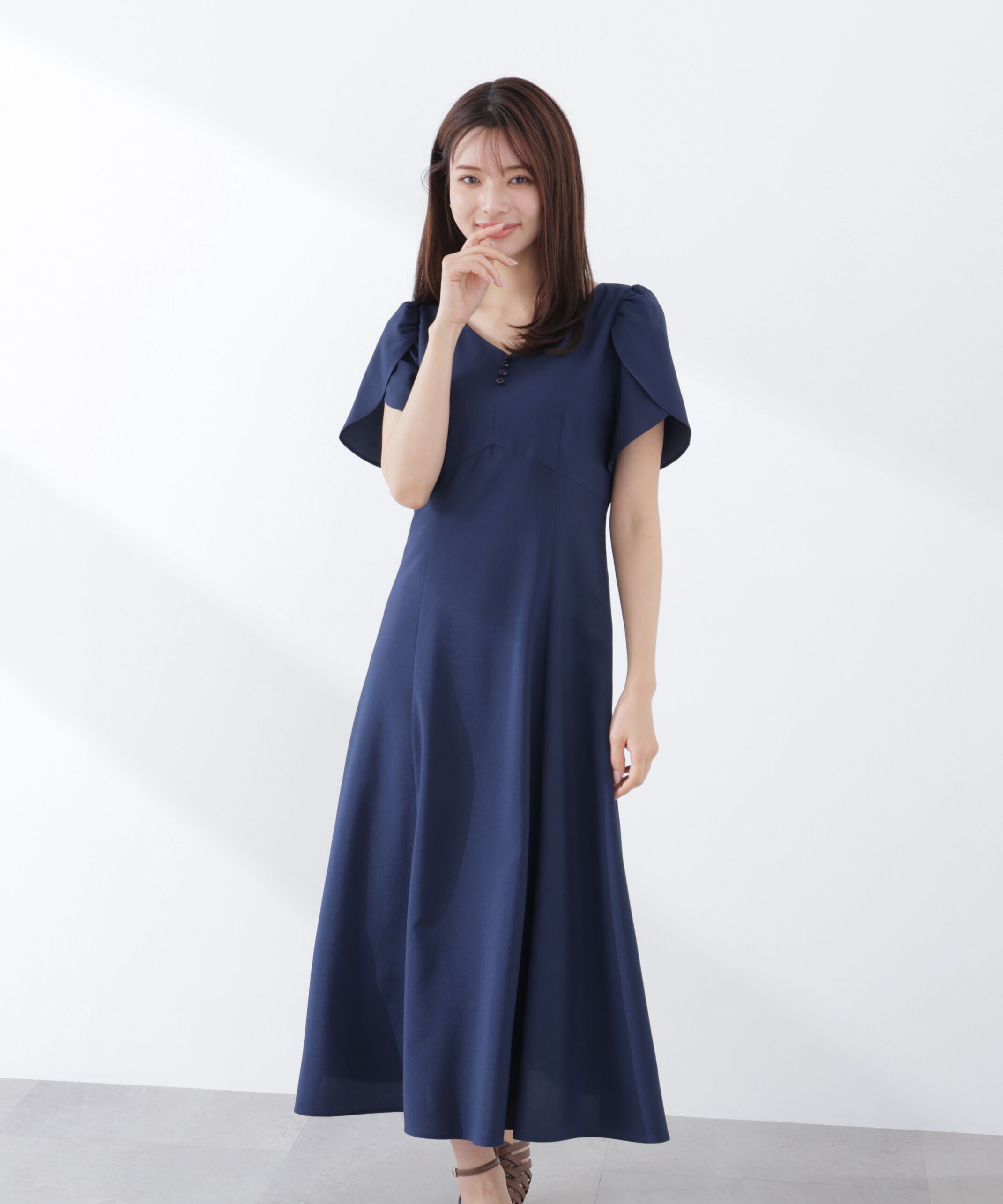 PROPORTION BODY DRESSING「レディースリーブワンピース　26SS」|ワンピース|ネイビー