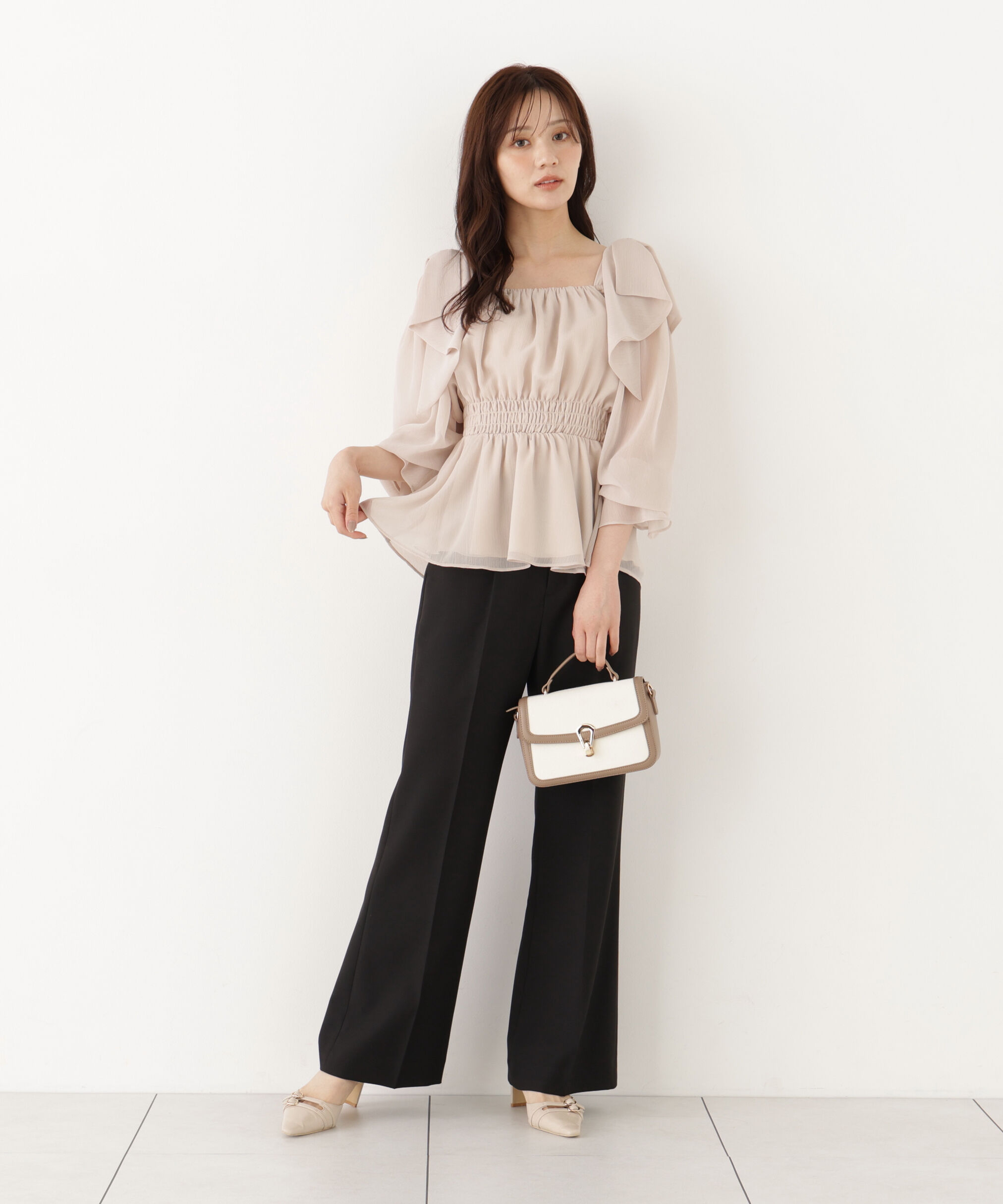 PROPORTION BODY DRESSING「ショルダーリボンブラウス」|シャツ・ブラウス|