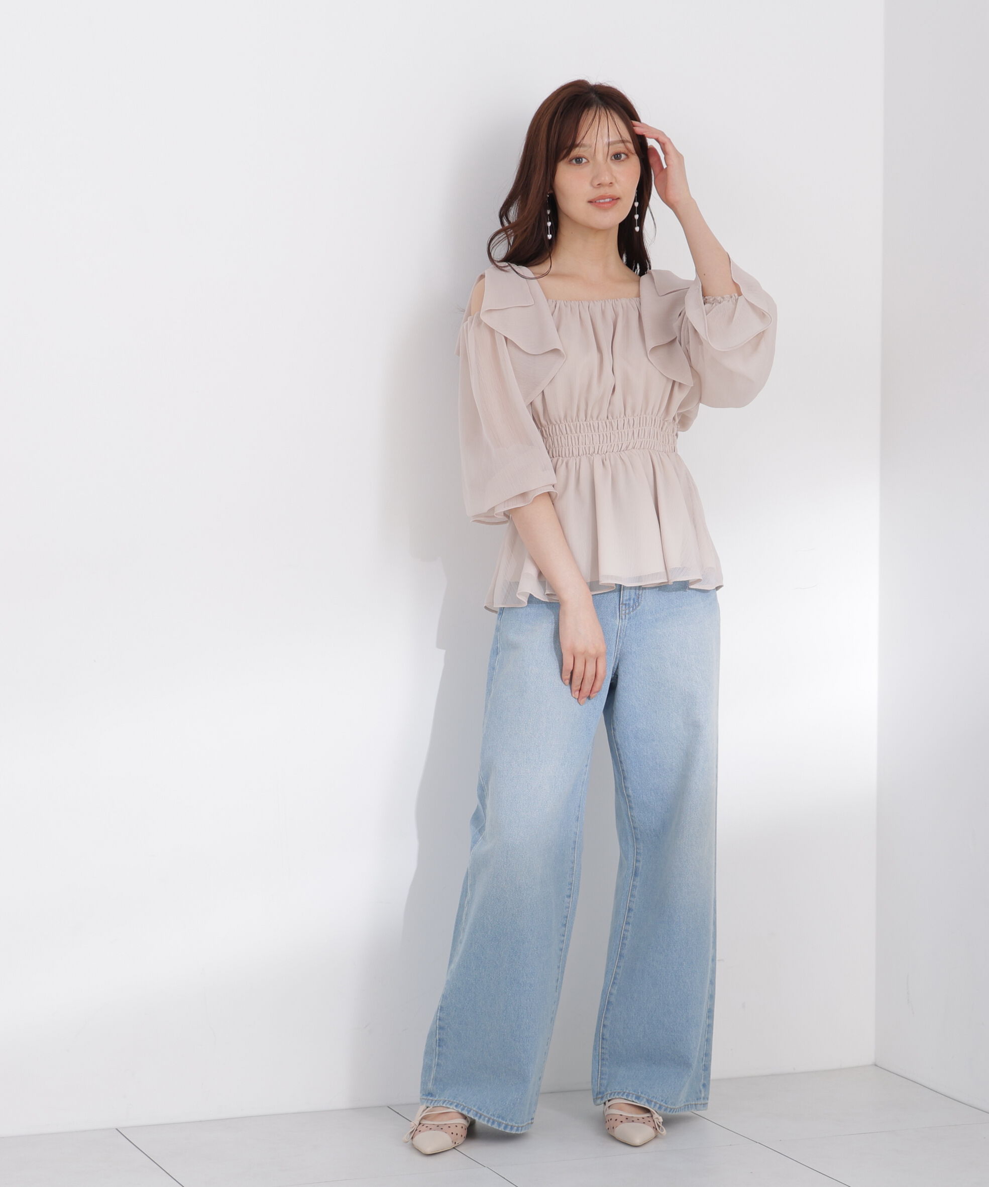 PROPORTION BODY DRESSING「ショルダーリボンブラウス」|シャツ・ブラウス|