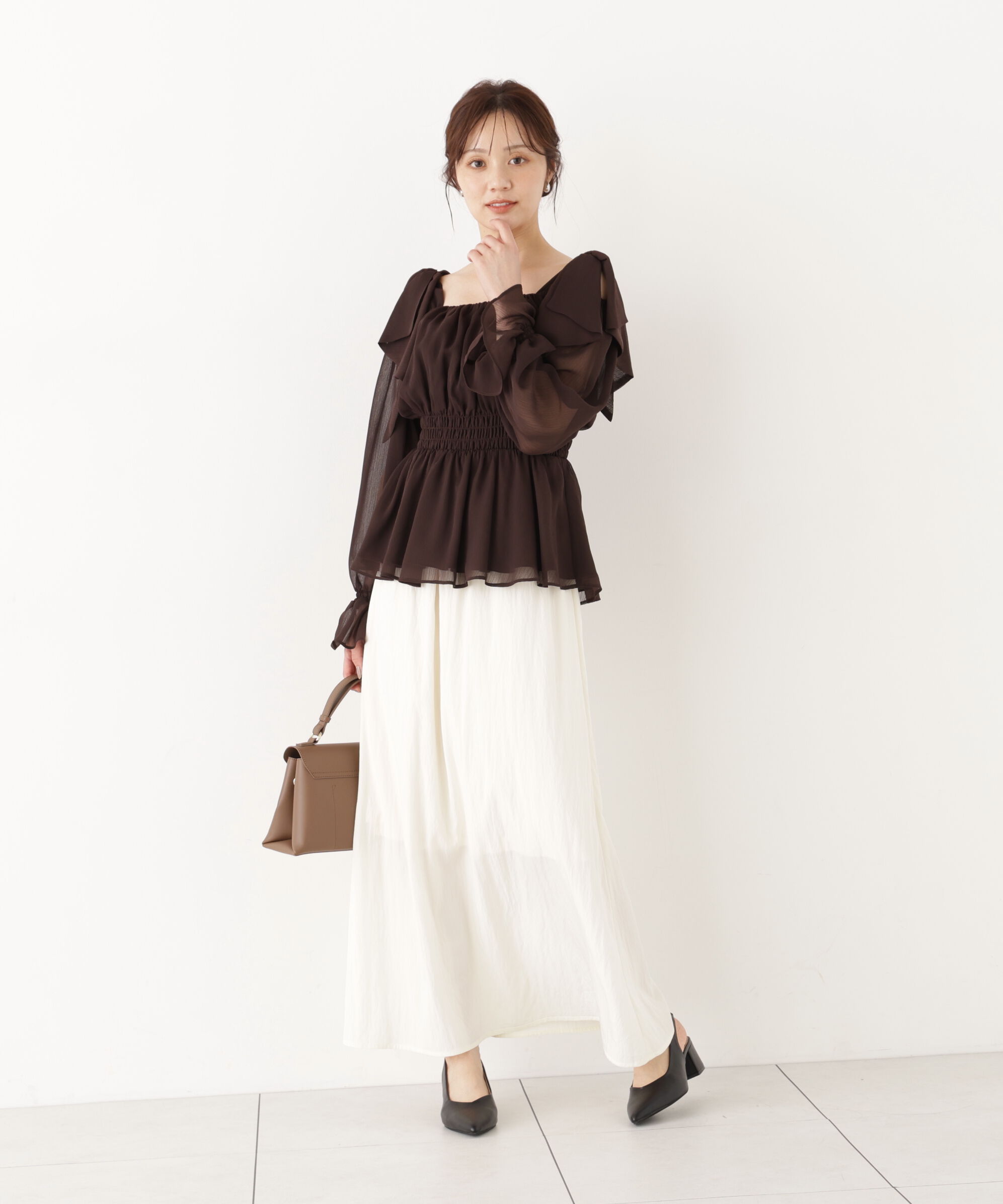 PROPORTION BODY DRESSING「ショルダーリボンブラウス」|シャツ・ブラウス|