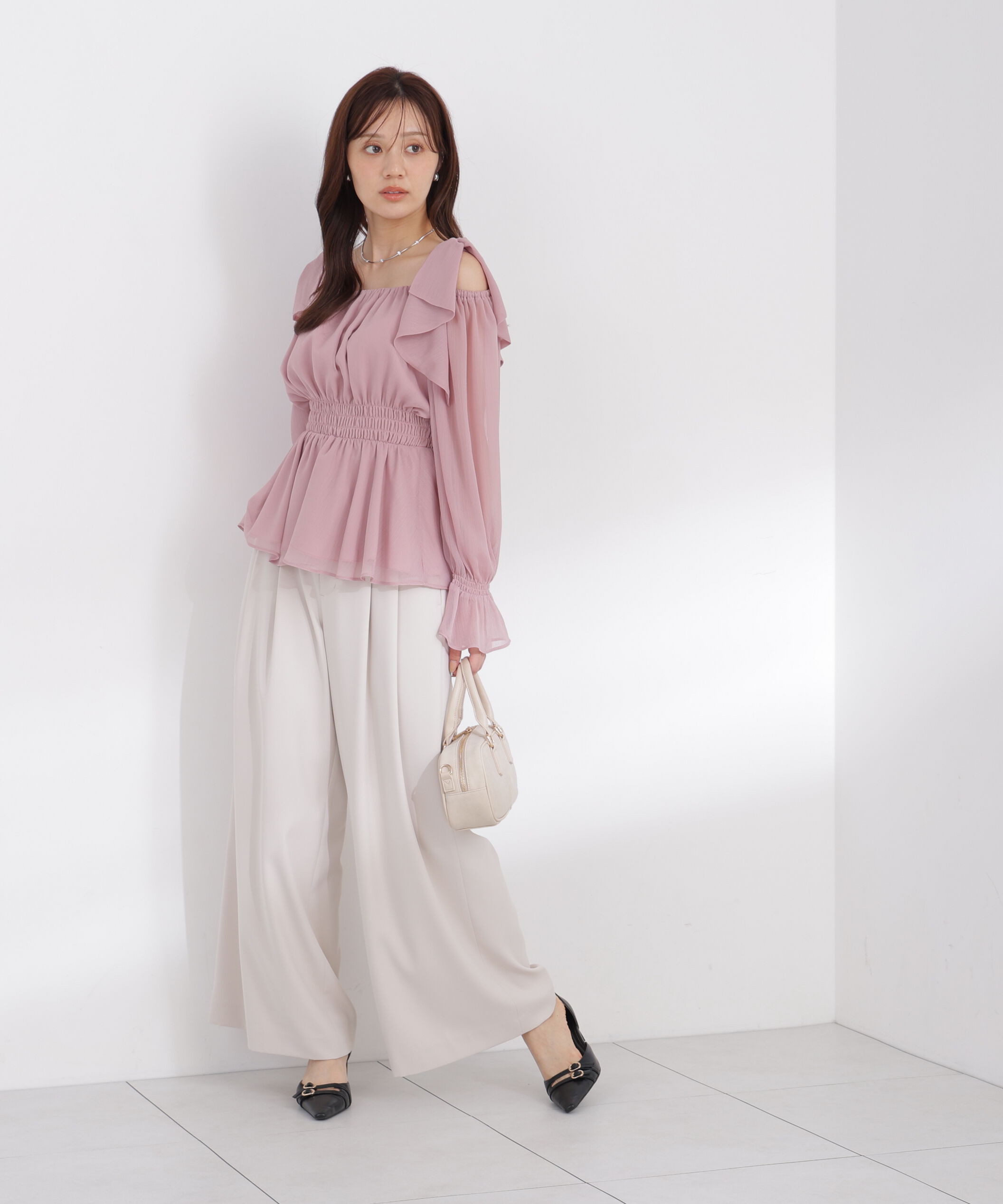 PROPORTION BODY DRESSING「ショルダーリボンブラウス」|シャツ・ブラウス|