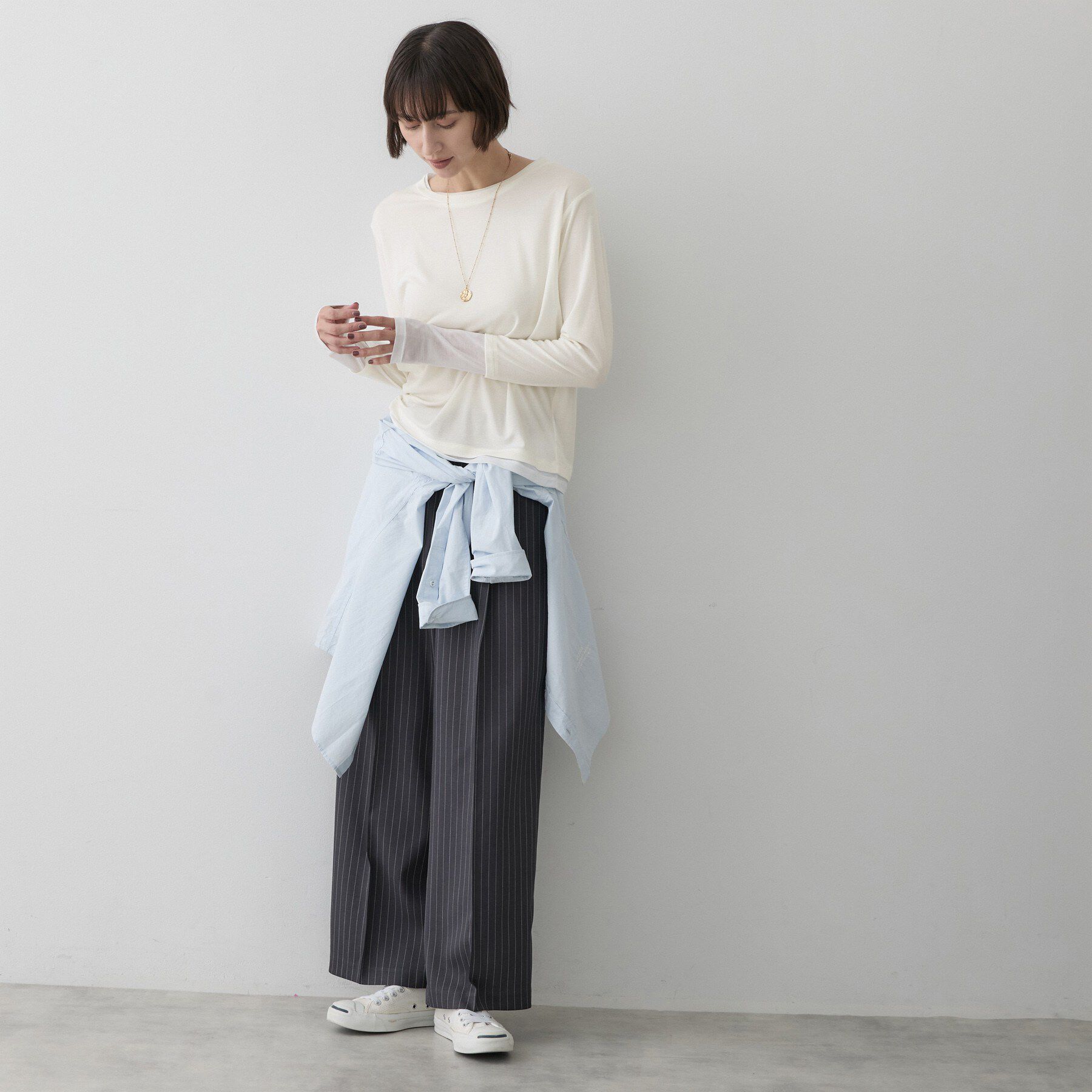Dessin「【調温機能】シアーリブプルオーバー」|Tシャツ・カットソー|