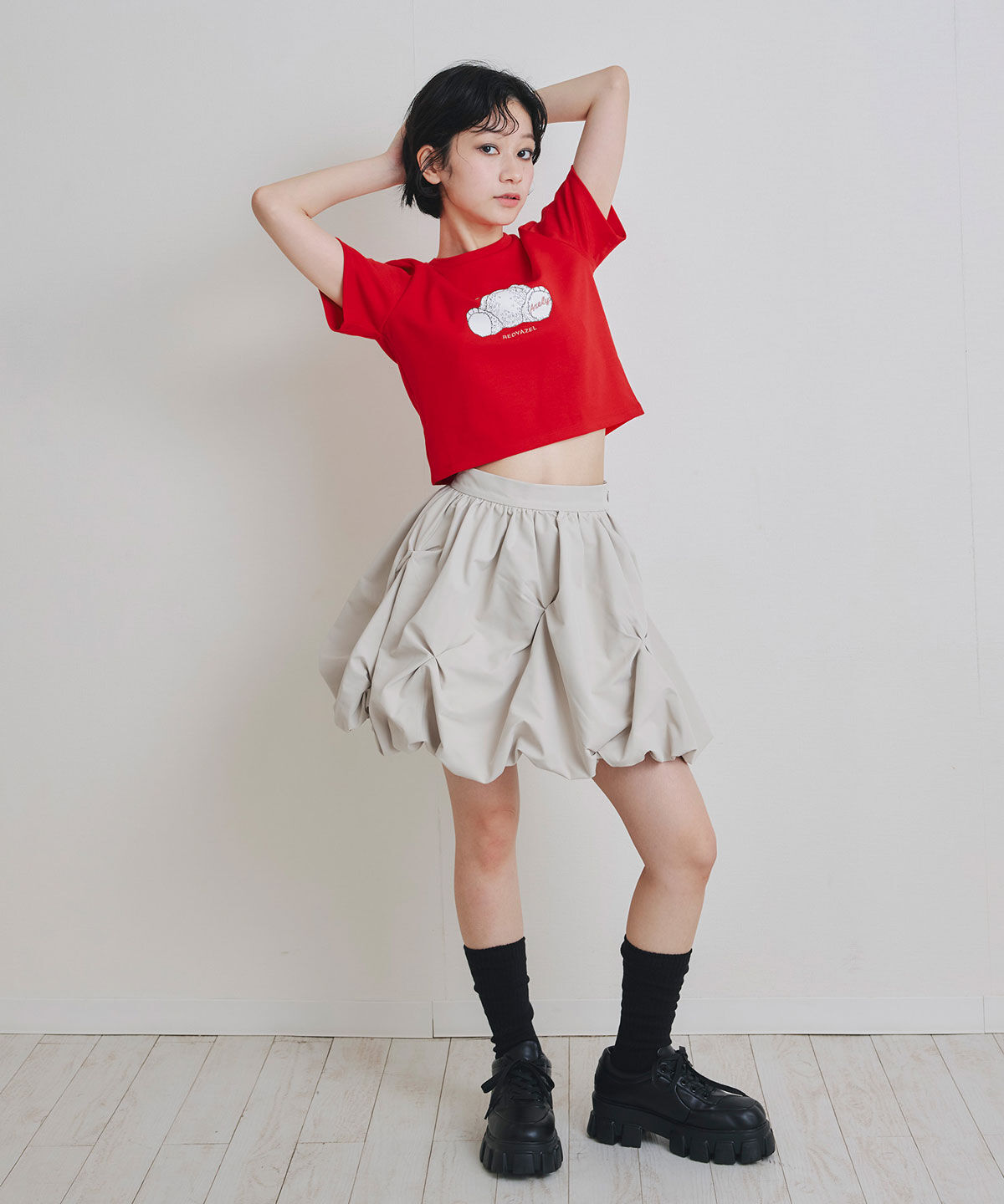 REDYAZEL「Azely コンパクトTシャツ」|Tシャツ・カットソー|