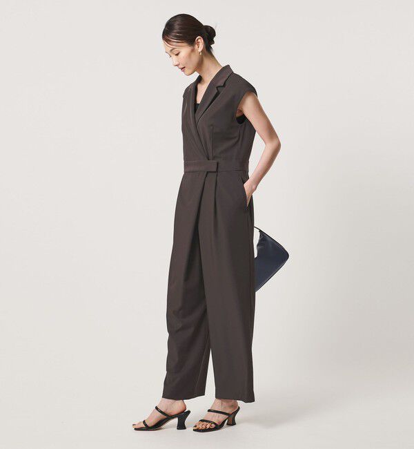 UNITED ARROWS「ツイル オールインワン ‐ストレッチ 防シワ 接触冷感‐」|オールインワン|