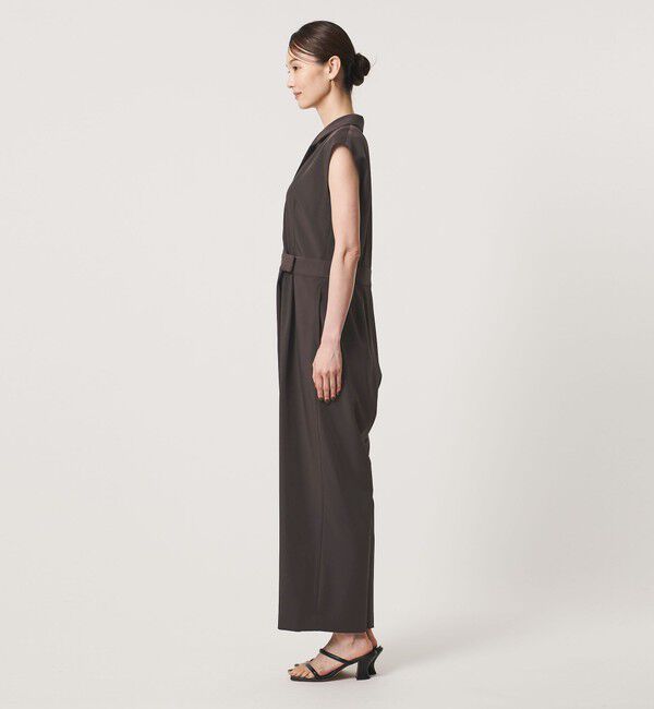 UNITED ARROWS「ツイル オールインワン ‐ストレッチ 防シワ 接触冷感‐」|オールインワン|