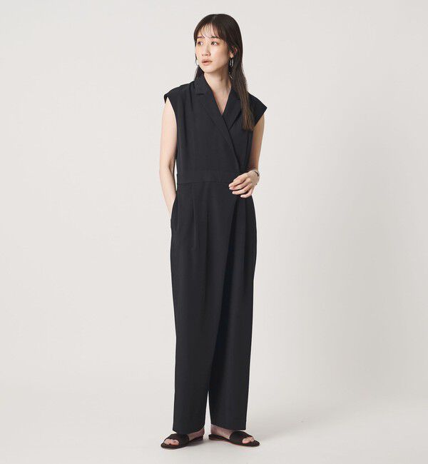 UNITED ARROWS「ツイル オールインワン ‐ストレッチ 防シワ 接触冷感‐」|オールインワン|