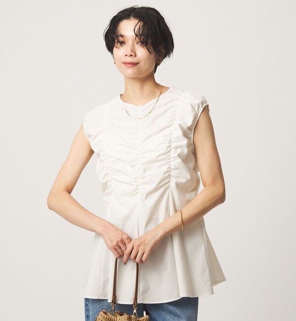UNITED ARROWS green label relaxing「シャーリング ブラウス」|シャツ・ブラウス|