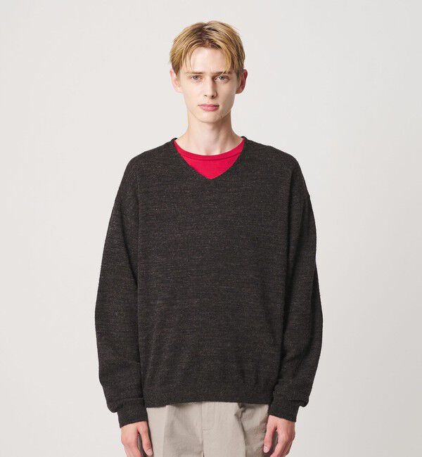 BEAUTY&YOUTH UNITED ARROWS「アルパカ ミックス Vネック ニット」|ニット・セーター|