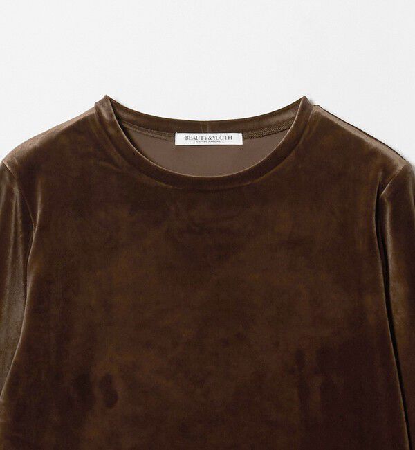 BEAUTY&YOUTH UNITED ARROWS「ベロア ロングスリーブTシャツ ウォッシャブル」|Tシャツ・カットソー|