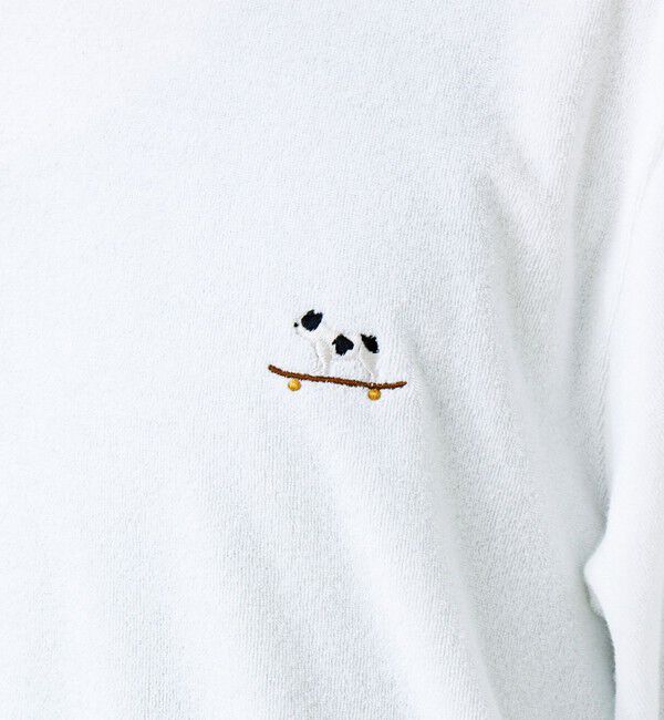 GLOSTER「【夏素材で快適】フレブルパイルTEE ワンポイント刺繍」|Tシャツ・カットソー|