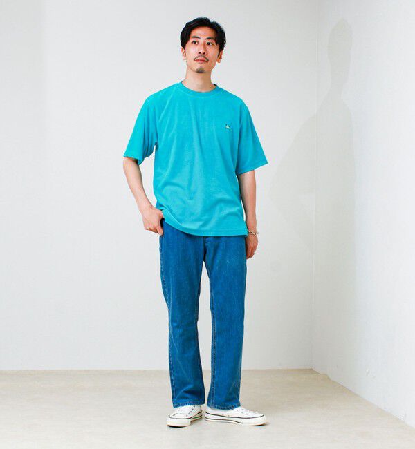 GLOSTER「【夏素材で快適】フレブルパイルTEE ワンポイント刺繍」|Tシャツ・カットソー|