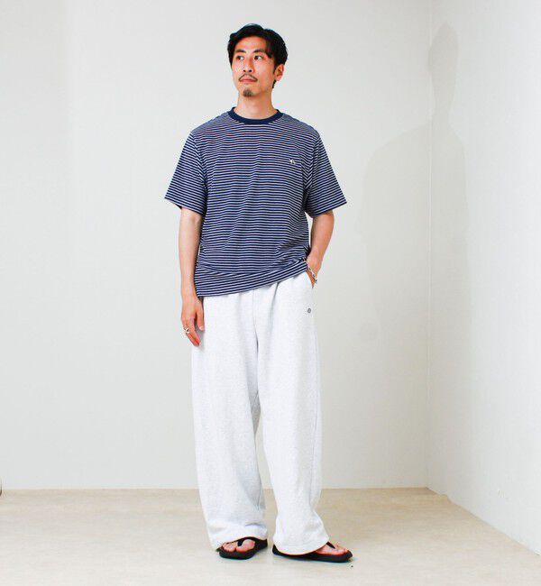 GLOSTER「【夏素材で快適】フレブルパイルTEE ワンポイント刺繍」|Tシャツ・カットソー|