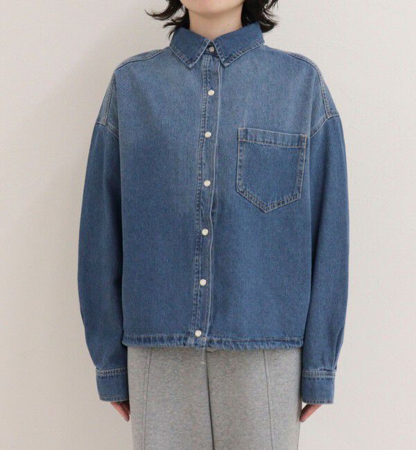 fredy emue「裾ドロストデニム/ホース柄シャツ」|シャツ・ブラウス|