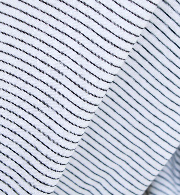 GLOSTER「【多機能】Functionボーダー ヘンリーネックロンT」|Tシャツ・カットソー|
