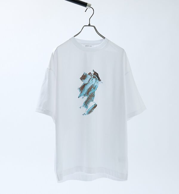 ABAHOUSE「アブストラクト グラフィック プリントTシャツ / オーバーサイズ」|Tシャツ・カットソー|