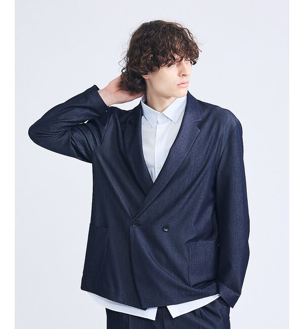 ABAHOUSE「【セットアップ対応】デニムライクツイル ダブルジャケット」|その他|