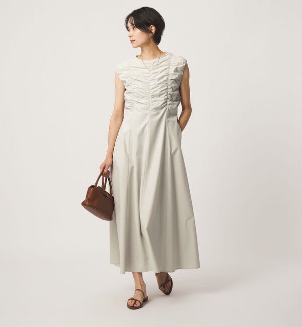 UNITED ARROWS green label relaxing「シャーリング ワンピース」|ワンピース|OFF WHITE