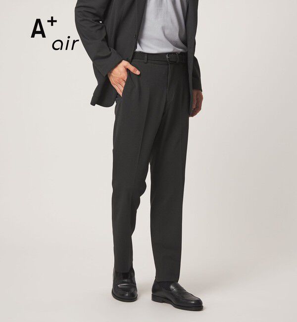 UNITED ARROWS green label relaxing「A+ air オックスジャージ スタンダード NP セットアップ パンツ スラックス -ウォッシャブル・ストレッチ・」|スラックス|DK.GRAY