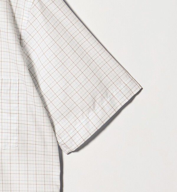UNITED ARROWS green label relaxing「エブリット TC パナマ チェック スタンダード ボタンダウン ショートスリーブ シャツ -イージーアイロン・」|シャツ・ブラウス|