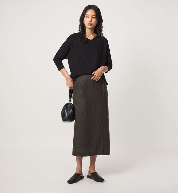 UNITED ARROWS green label relaxing「［size SHORTあり］トリアセ スリット タイト スカート UVカット 通気性」|タイト|
