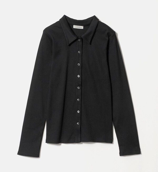 UNITED ARROWS green label relaxing「ブライトリブ エリツキ カットソー カーディガン」|カーディガン|BLACK