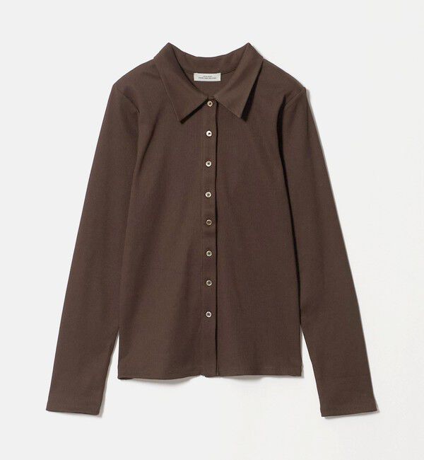 UNITED ARROWS green label relaxing「ブライトリブ エリツキ カットソー カーディガン」|カーディガン|DK.BROWN