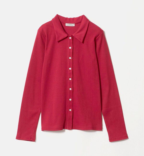 UNITED ARROWS green label relaxing「ブライトリブ エリツキ カットソー カーディガン」|カーディガン|PINK