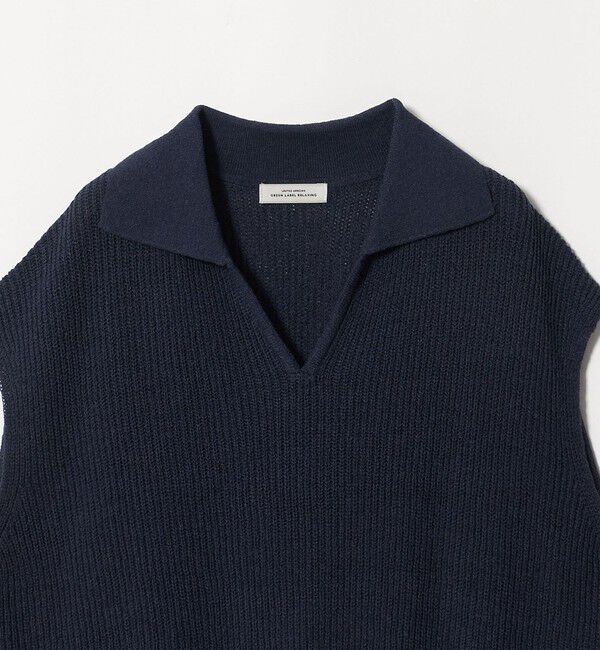 UNITED ARROWS green label relaxing「メランジ スキッパー ニット ベスト」|ベスト・ジレ|