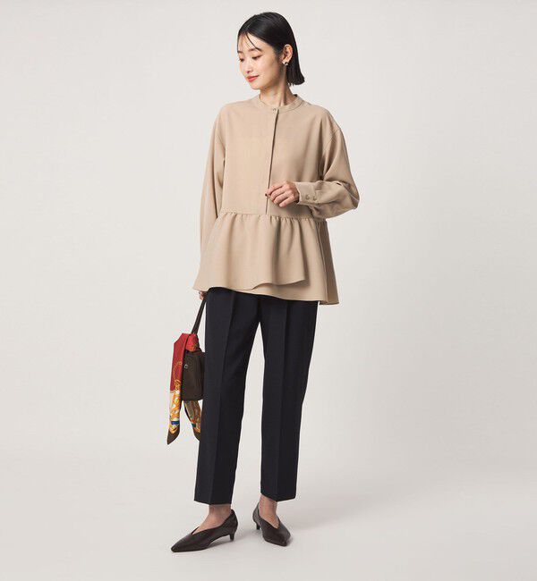 UNITED ARROWS green label relaxing「ツイル ペプラム ブラウス マシンウォッシャブル ストレッチ」|シャツ・ブラウス|