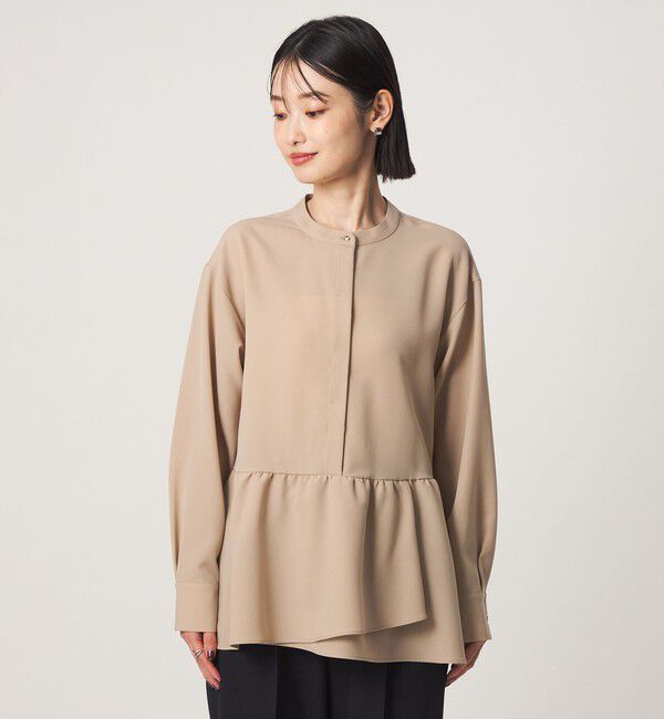 UNITED ARROWS green label relaxing「ツイル ペプラム ブラウス マシンウォッシャブル ストレッチ」|シャツ・ブラウス|