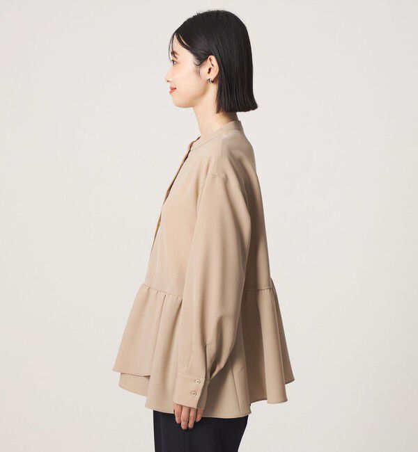 UNITED ARROWS green label relaxing「ツイル ペプラム ブラウス マシンウォッシャブル ストレッチ」|シャツ・ブラウス|
