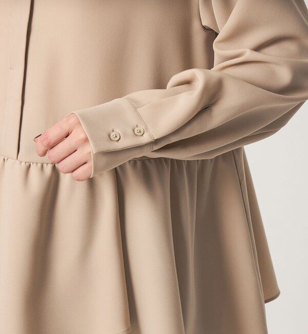 UNITED ARROWS green label relaxing「ツイル ペプラム ブラウス マシンウォッシャブル ストレッチ」|シャツ・ブラウス|