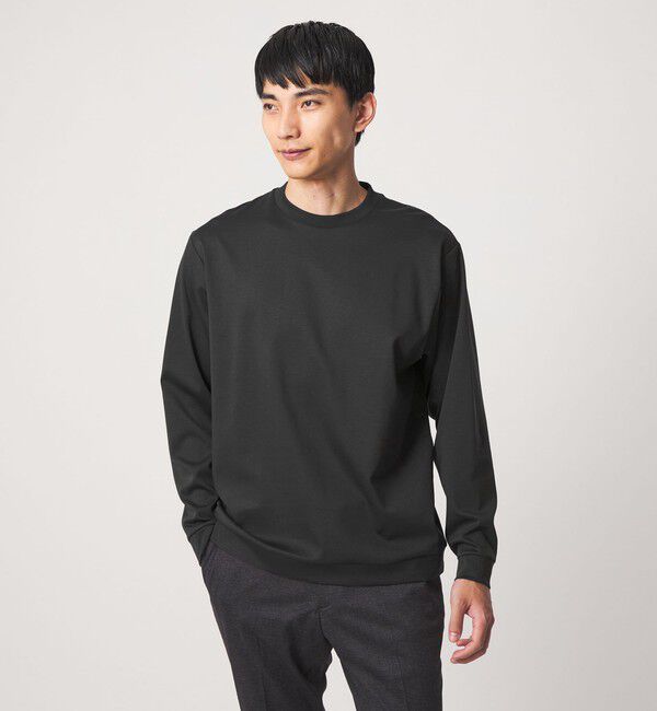 UNITED ARROWS green label relaxing「L/A ポンチ ビズ クルーネック カットソー」|Tシャツ・カットソー|DK.GRAY