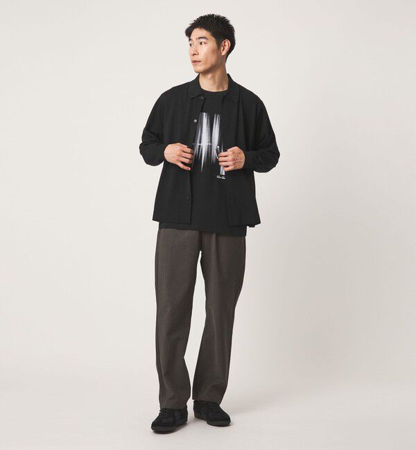 UNITED ARROWS green label relaxing「クレープヤーン 長袖 ニット ポロカーディガン -ハンドウォッシャブル-」|カーディガン|