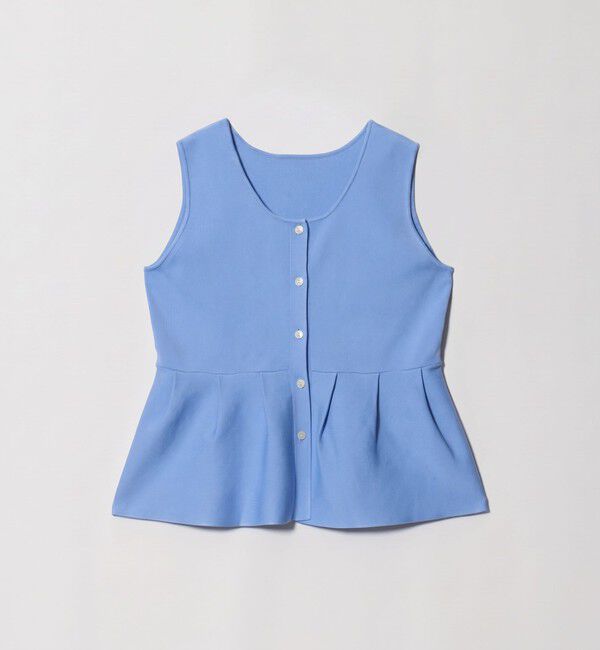 UNITED ARROWS green label relaxing「＜GLR_MINE＞ペプラム 2WAY  ニット ベスト ウォッシャブル」|ベスト・ジレ|LT.BLUE